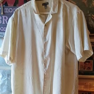 Van Heusen Men's Off-White Button Down Shirt
